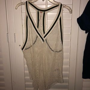 Free People fishnet tank